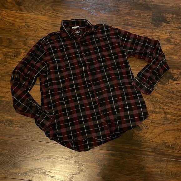 Ezekiel Tops - Purple plaided flannel shirt size XL